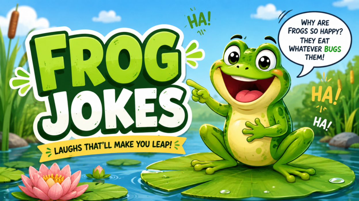 Funny frog jokes and puns featured image