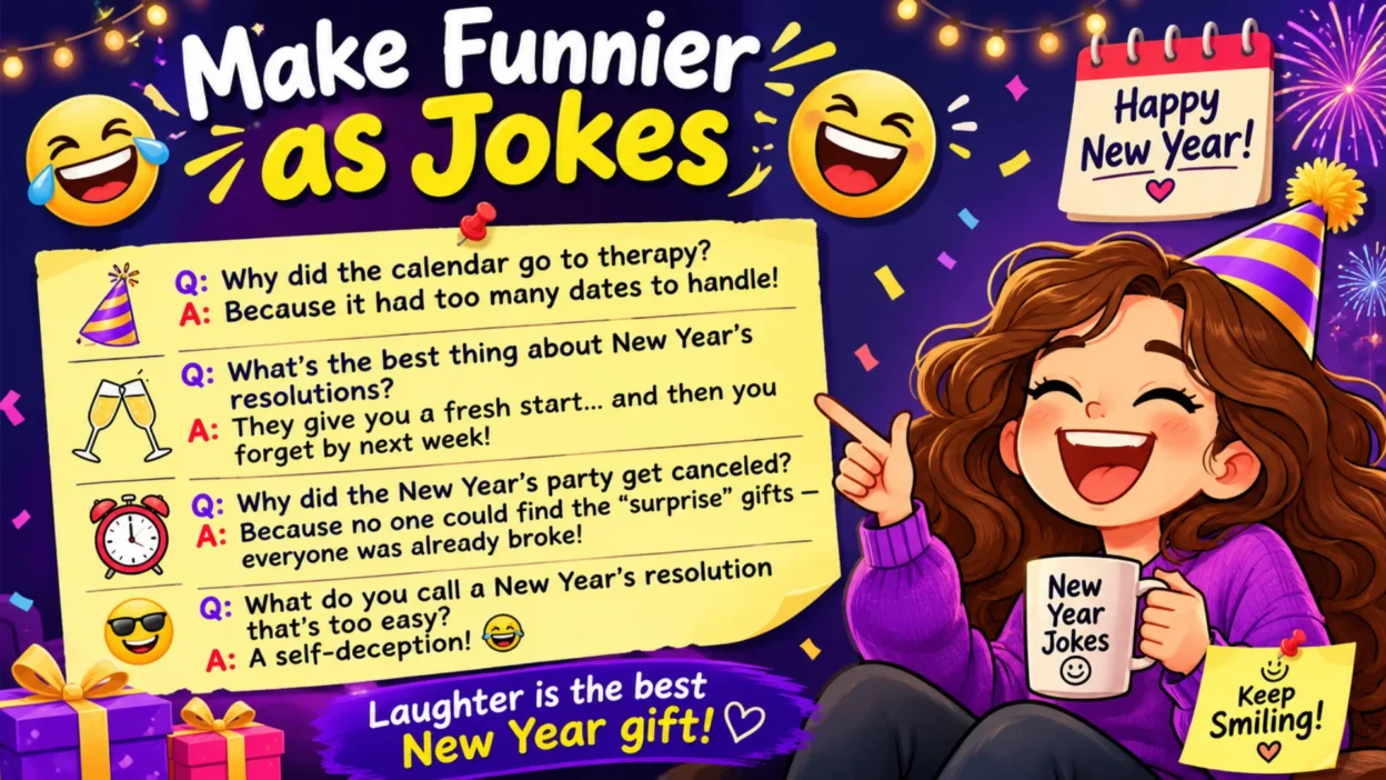 Make Funnier as Jokes graphic featuring humorous ideas for making everyday moments more entertaining