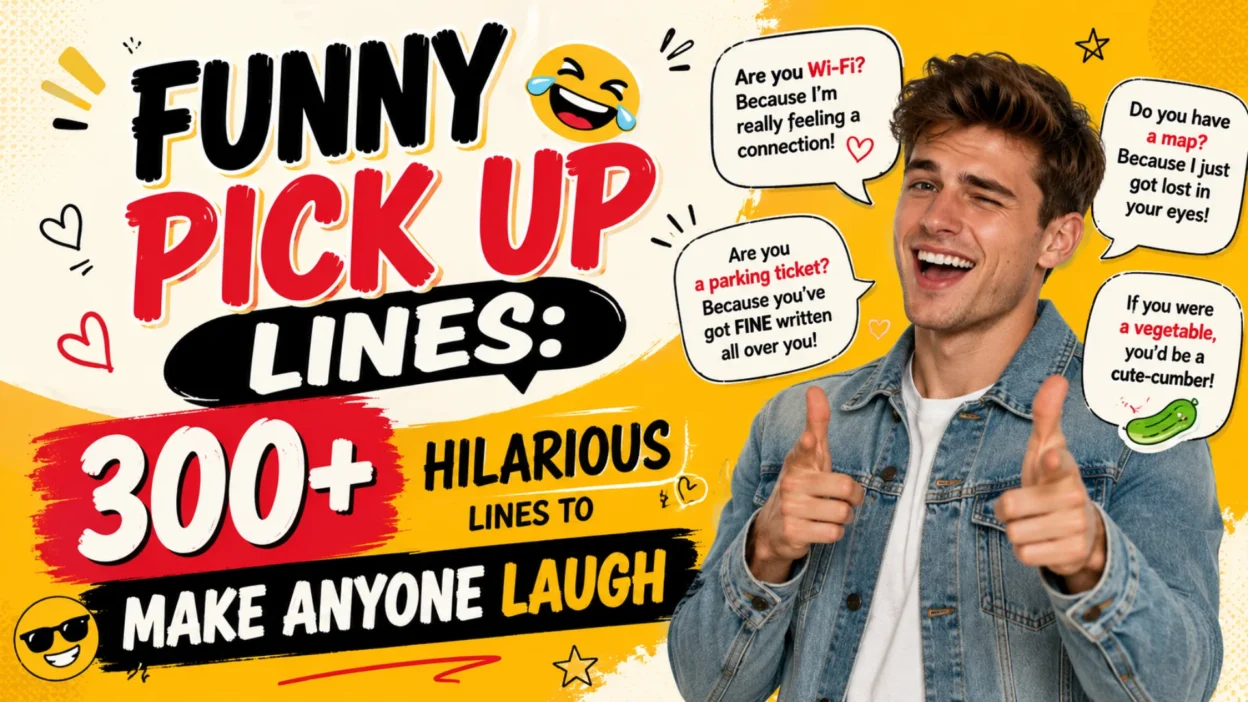 300+ funny pick up lines with hilarious jokes to make anyone laugh