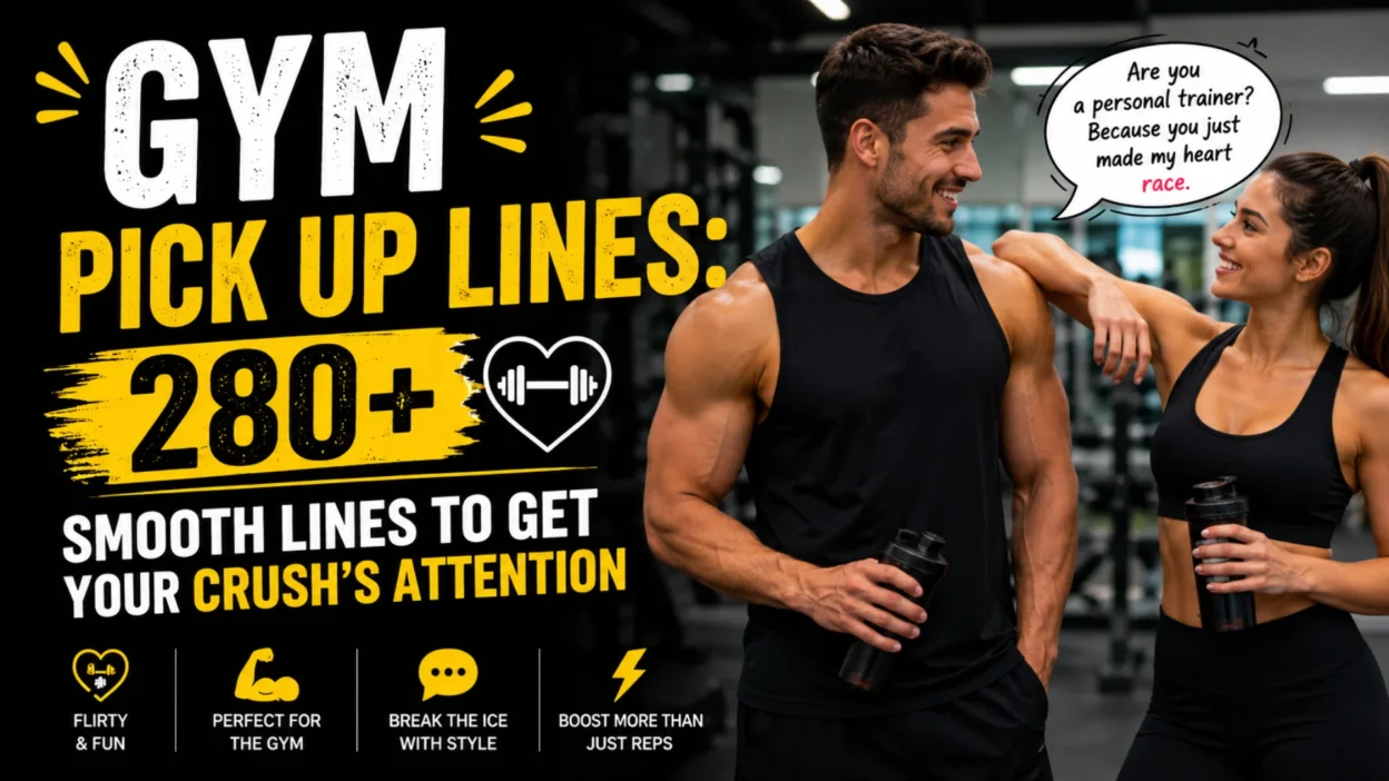 Gym pick up lines with 280+ smooth and flirty lines to get your crush's attention
