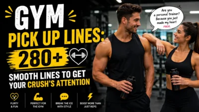 Gym pick up lines with 280+ smooth and flirty lines to get your crush's attention