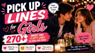 Pick up lines for girls with 270+ sweet and flirty lines to make her smile