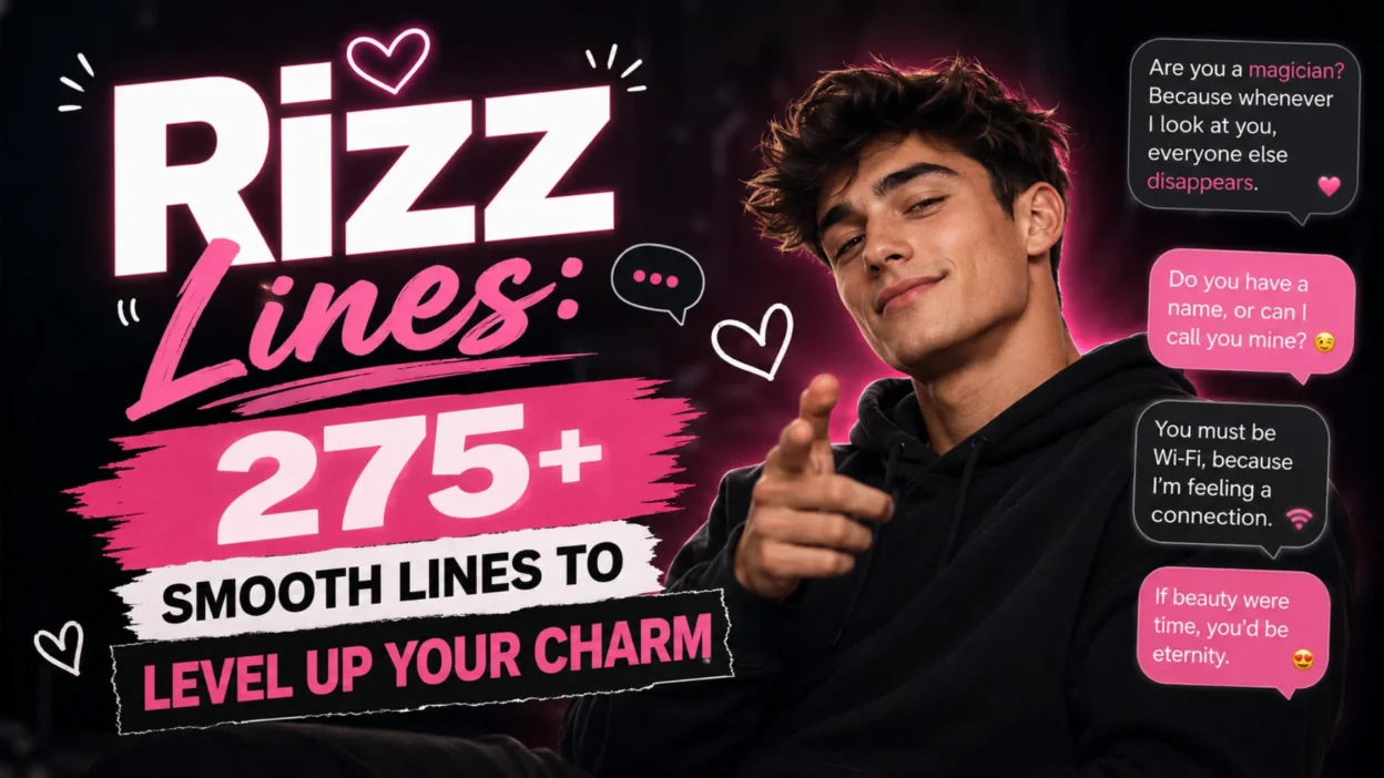 275+ Rizz Lines featuring smooth pickup lines to level up your charm and confidence