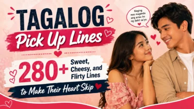 Tagalog pick up lines with sweet, cheesy, and flirty Filipino lines for making someone’s heart skip