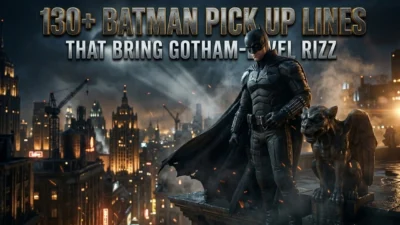 130+ Batman pickup lines for flirty, funny, and romantic Gotham-level rizz.